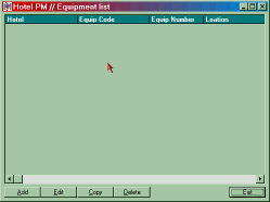 Initial Equipment List